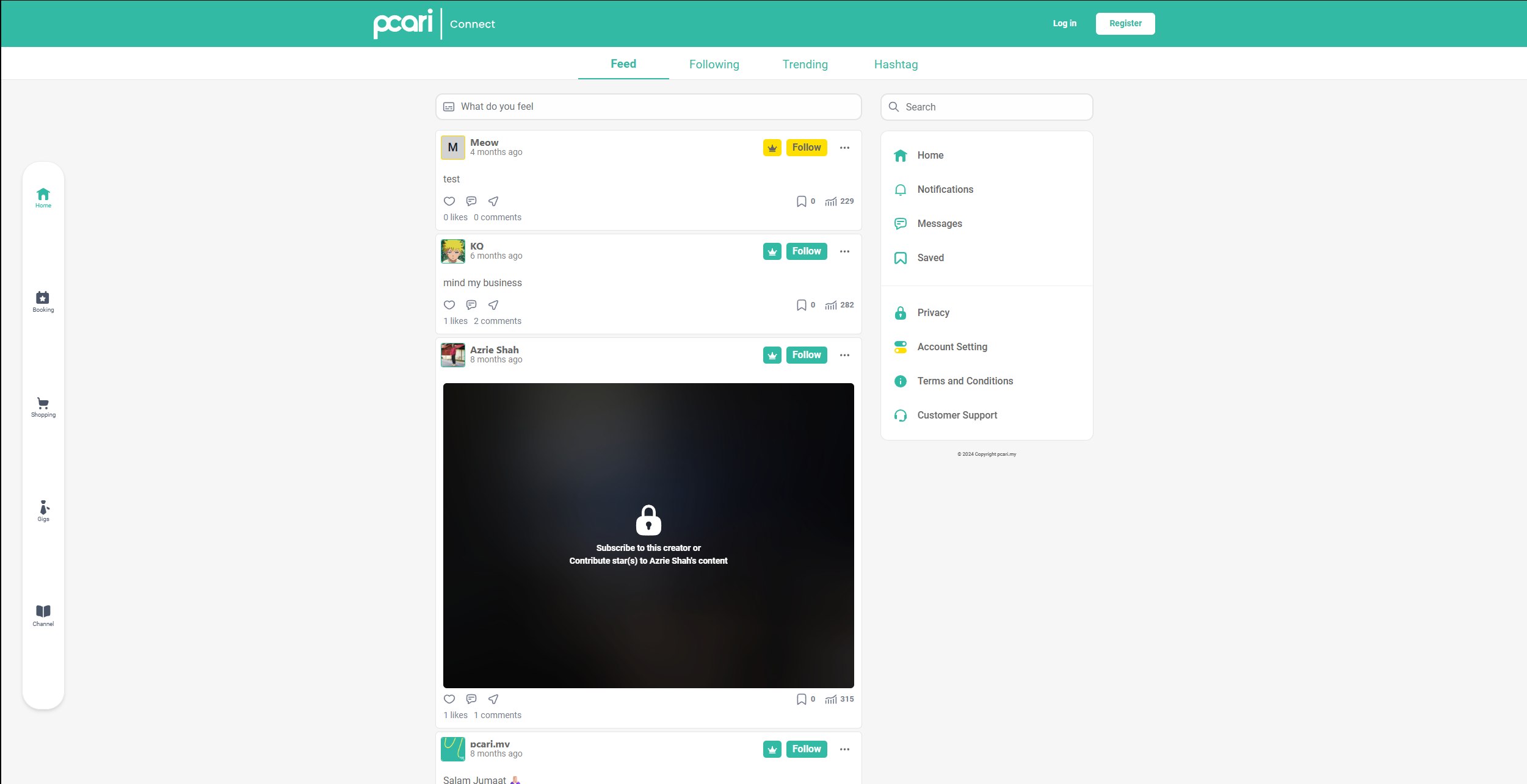 PCari Booking screenshot 1